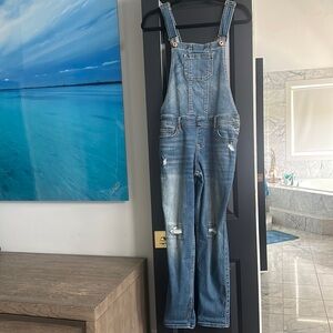 Abercrombie Kids Distressed Denim Overalls